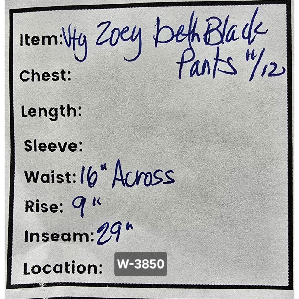 Vtg Y2K Zoey Beth Pants Women Sz 11/12 Black Bootcut Mid 32x29" Work Stretch - Picture 7 of 7